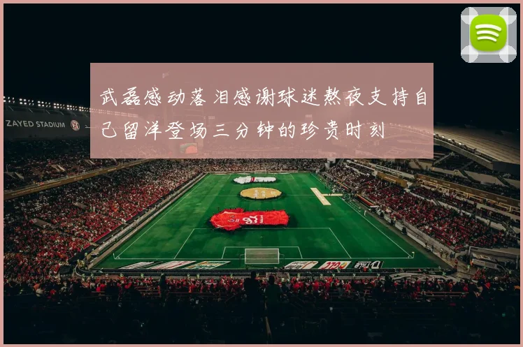 武磊感动落泪感谢球迷熬夜支持自己留洋登场三分钟的珍贵时刻